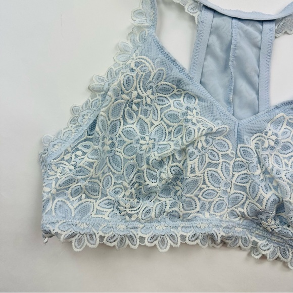 Aerie Light Blue Lace Bralette Size XL - Picture 2 of 9